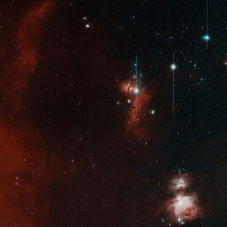 The "first light" image from the Zwicky Transient Facility (ZTF), taken on Nov. 1, 2017. The full-resolution version is more than 24,000 pixels by 24,000 pixels. Each ZTF image covers a sky area equal to 247 full moons. The Orion Nebula is at the lower ri