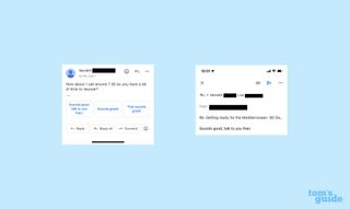 smart reply to a phone call request in Gmail