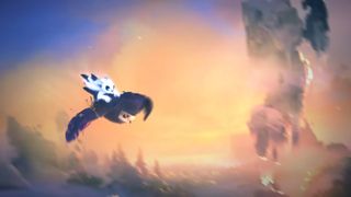 A screenshot of Ori and the bird Ku from Will of the Wisps