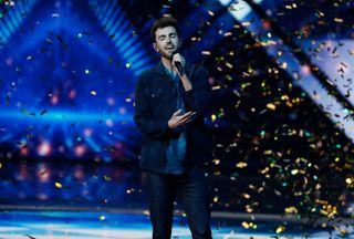 Duncan Laurence, representing The Netherlands, performs live Arcade after winning the Grand Final of the 64th annual Eurovision Song Contest held at Tel Aviv Fairgrounds on May 18, 2019 in Tel Aviv, Israel.