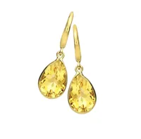 Kiki Classic Citrine Pear Drop Earrings in Yellow Gold, $708 (£550) | Kiki McDonagh