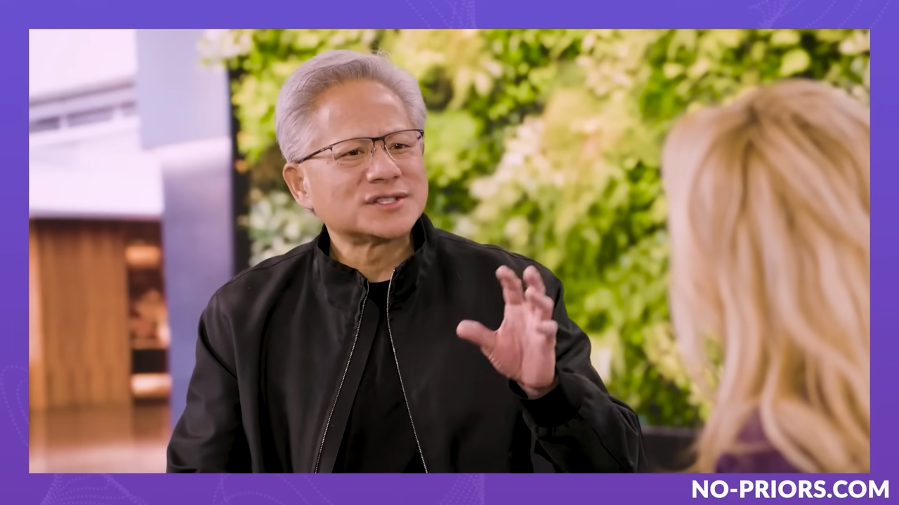 Nvidia CEO Jensen Huang talking to No Priors on YouTube