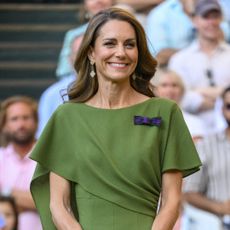 Princess Kate in a green dress at Wimbledon