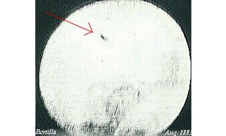 Mexican astronomer Jose Bonilla snapped this one-of-a-kind photograph on Aug. 12, 1883. Scientists now believe it was a comet fragment that came dangerously close to hitting the Earth.