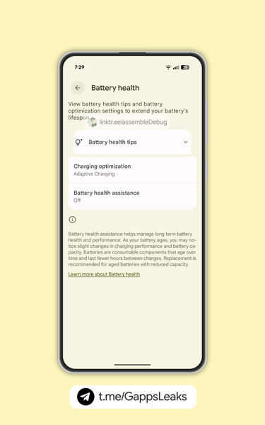 Pixel's Battery Health Assistance feature