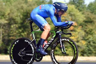 Adriano Malori in action during the 2015 Elite Mens TT World Championships