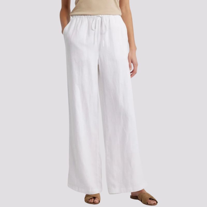 Caslon Easy Wide Leg Linen Pants on model