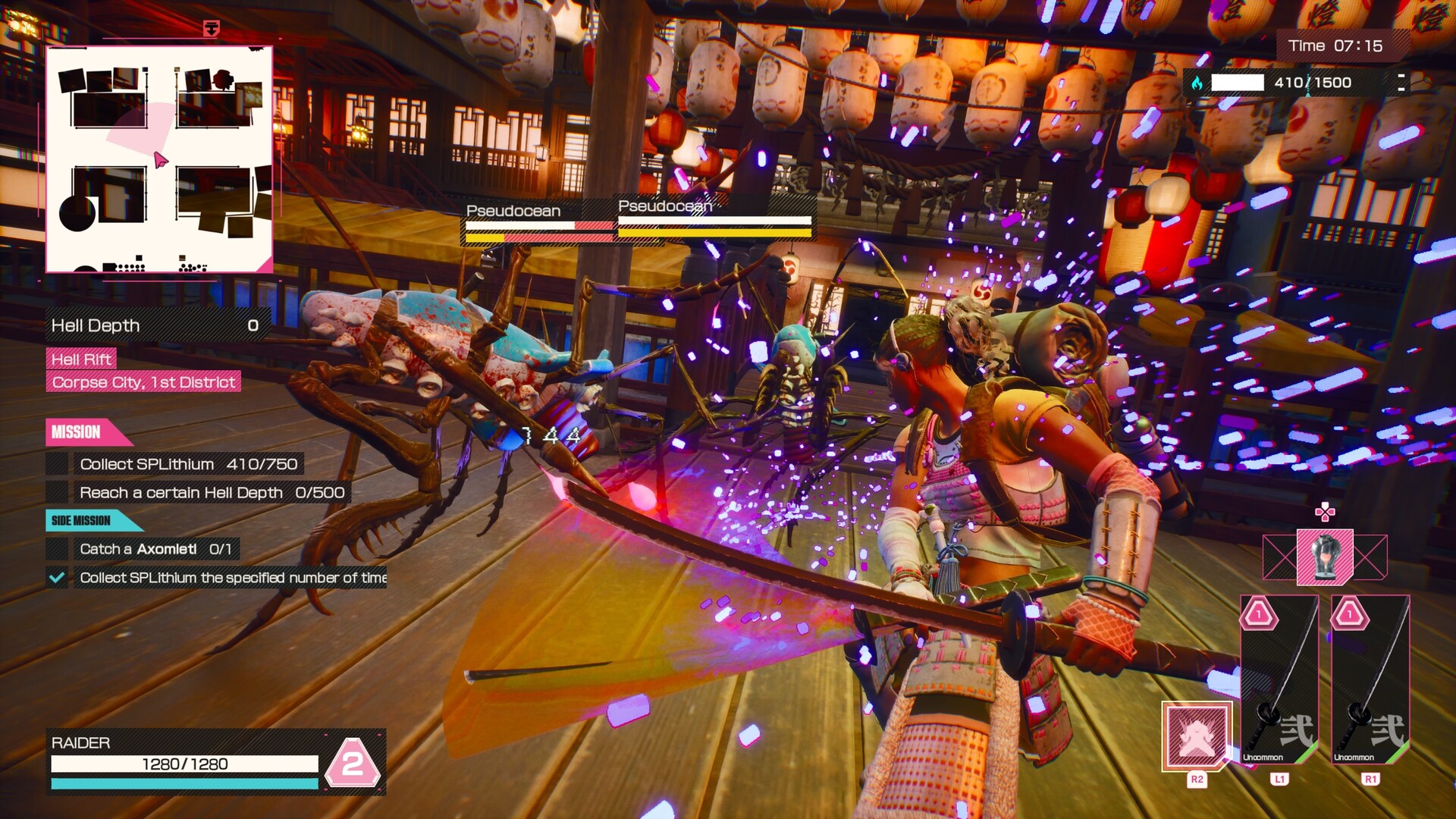 A screenshot of the upcoming PS5 game, Let it Die Inferno.