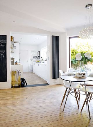 open plan scandinavian style kitchen diner