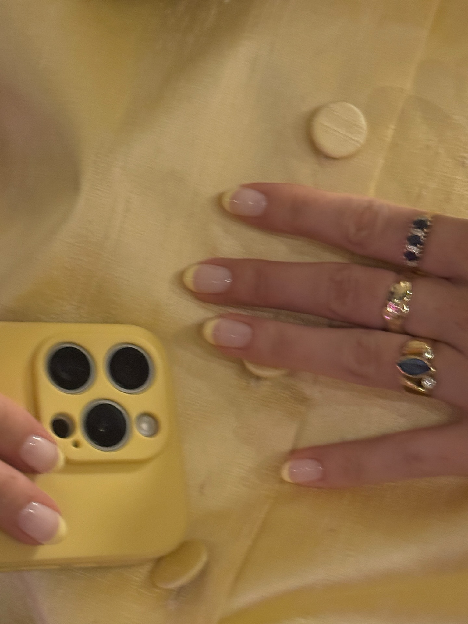 butter yellow french tips
