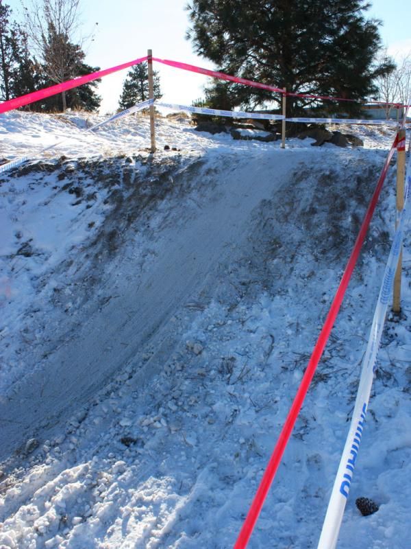 The course is littered with steep ups and downs like this, which should make for excellent spectating.