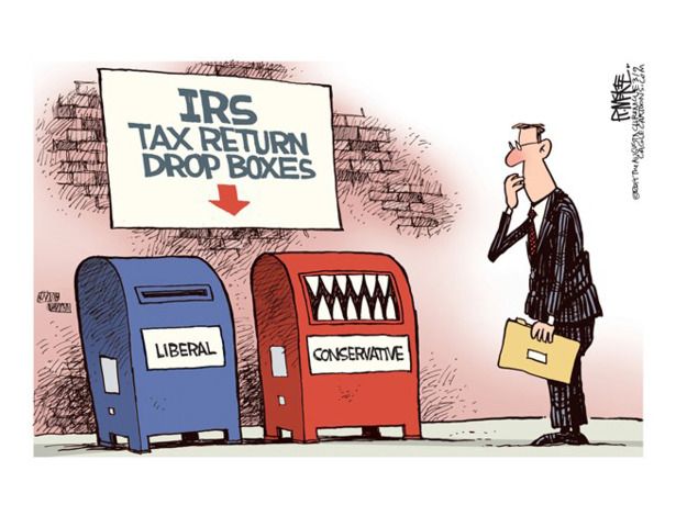 Political cartoon IRS tax return | The Week