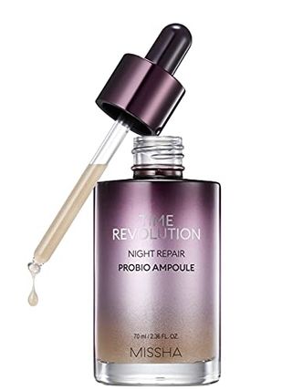MISSHA Time Revolution Night Repair Probio Face Serum Ampoule (2.36 Fl Oz) - Intense Hydration, Probiotic Strength, Clear Complexion, Wrinkle Improvement, and Enhanced Elasticity