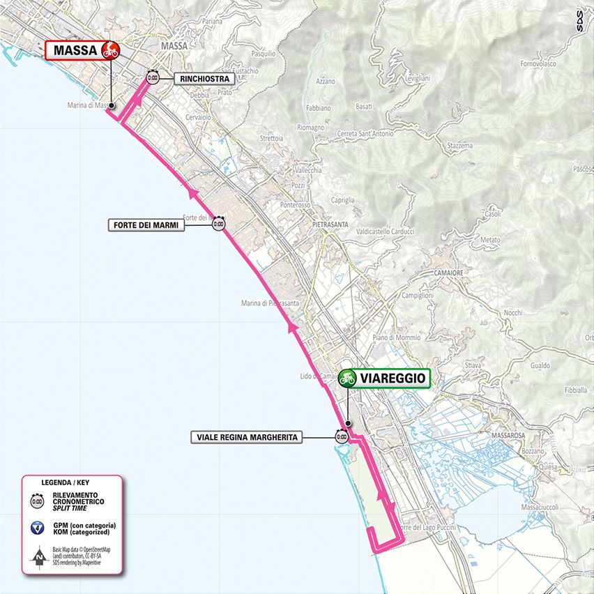 Route information for the 2026 Giro d'Italia