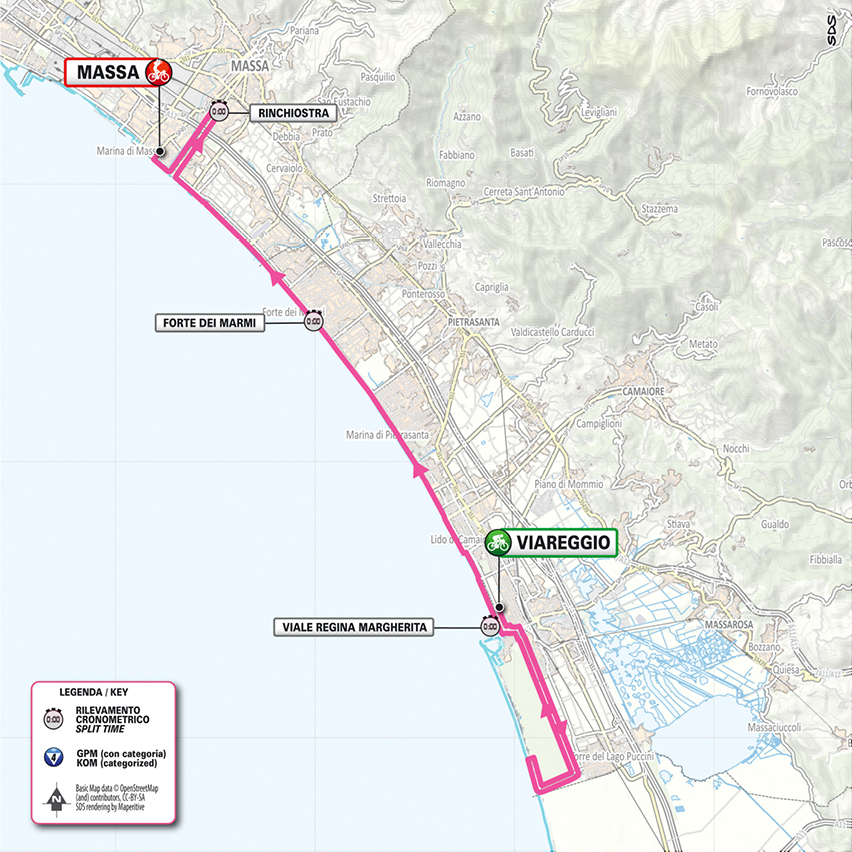 Route information for the 2026 Giro d'Italia