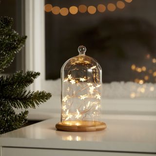 Fairy lights in glass jar