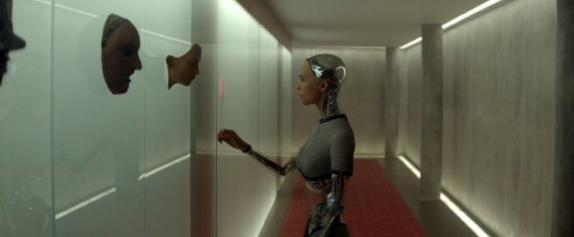 Still of Alicia Vikander in the sci-fi/psychological thriller &quot;Ex Machina.&quot;