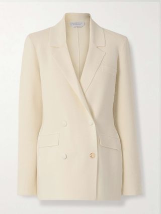 Bowen Double-Breasted Knitted Wool Blazer