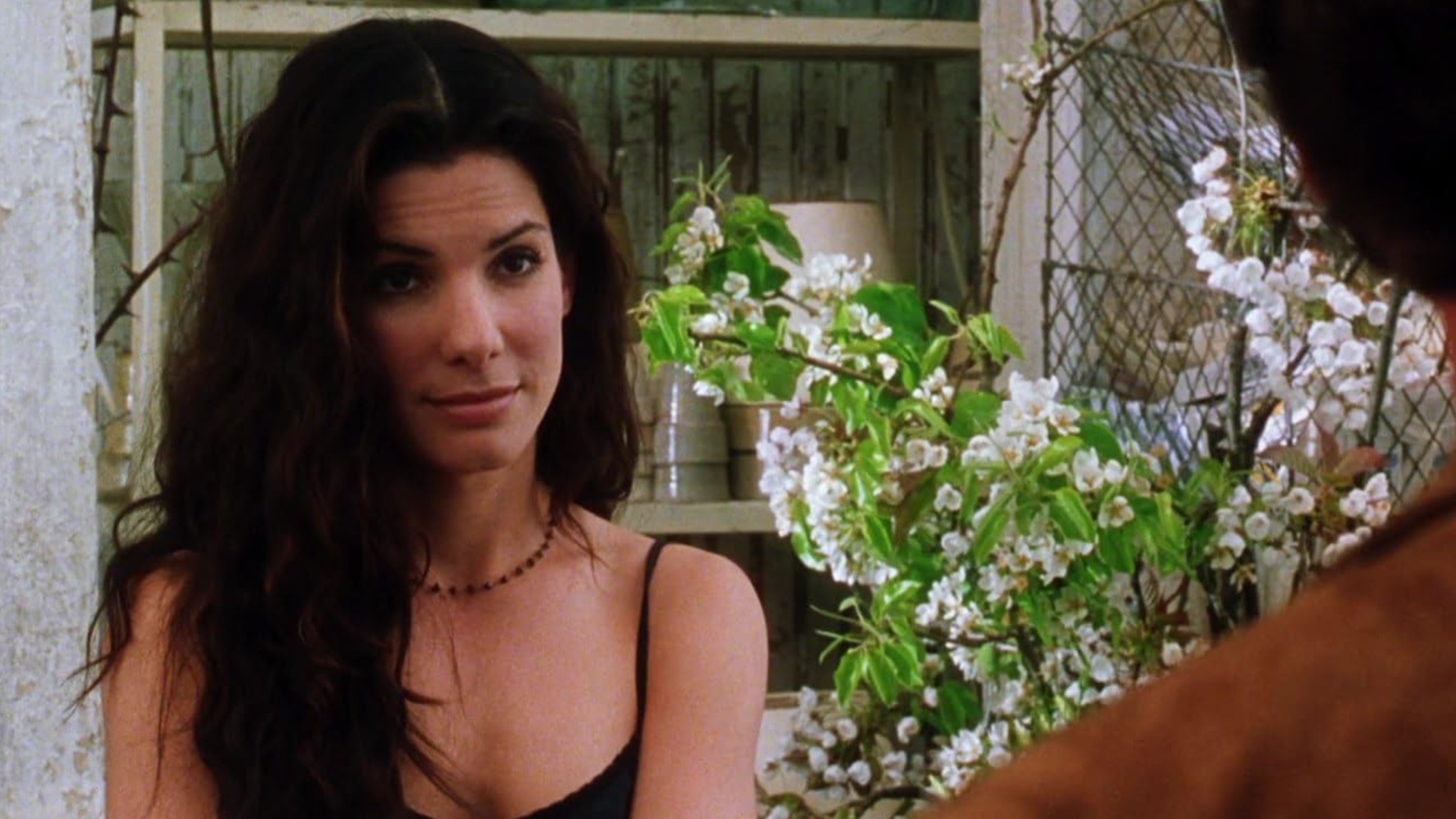 Sandra Bullock looks at a man in Practical Magic