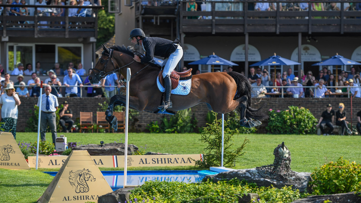 David Simpson and Pjotr van de Kruishoeve in the 2023 Hickstead Derby