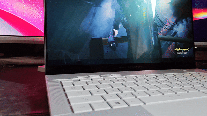 GIF of Asus ROG Zephyrus G14 gaming laptop