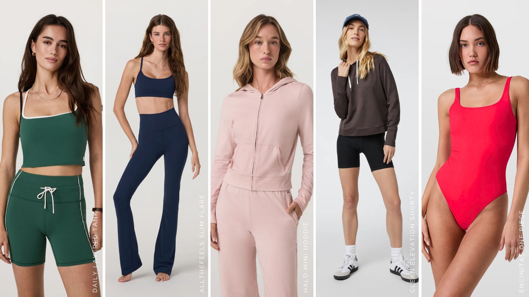 composite of models wearing the best vuori products as chosen by marie claire uk