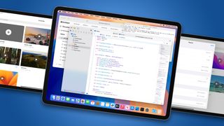 Three iPads running macOS thanks to the Virtual Mac on iPad project from GitHub.