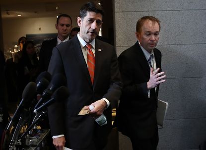 House Speaker Paul Ryan and White House budget director Mick Mulvaney