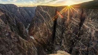 Sunset at black canyon of the gunnison