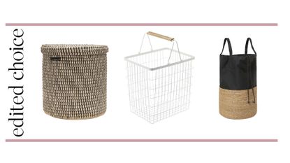 Best laundry baskets: Image of three laundry baskets on white background