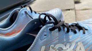 Extra eyelet on running shoes