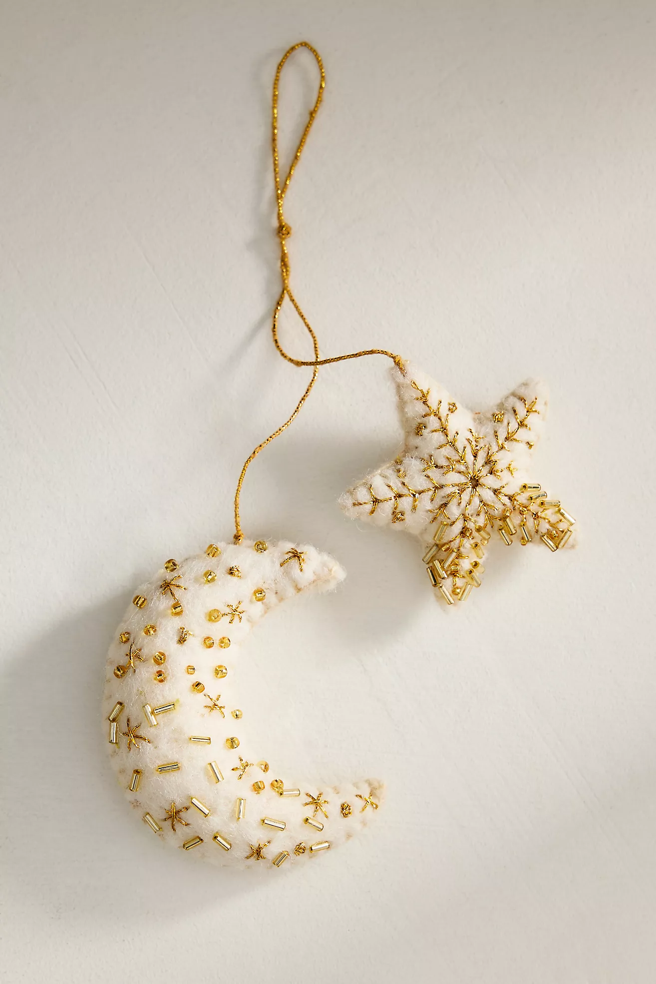 Wool Moon + Star Charm