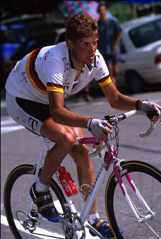 Jan Ullrich riding his Team Telekom Pinarello in the 1997 Tour de France