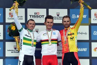Michael Kwiatkowski wins the men's road race at the 2014 World Road Championships