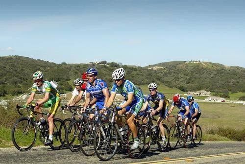 The road begins to go up, through the wide-open California countryside.
