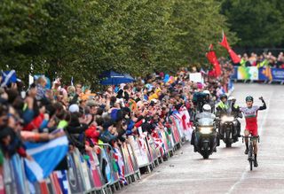 Geraint Thomas of Wales competes during the Men's Cycling Road Race during day eleven of the Glasgow 2014 Commonwealth Games on August 3, 2014 in Glasgow, United Kingdom.