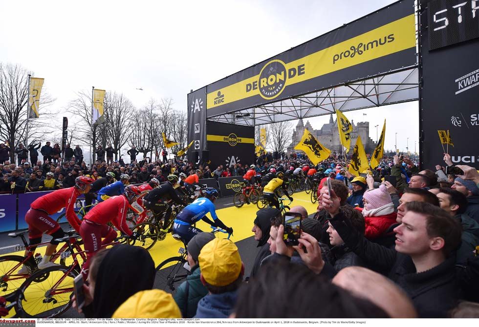 At the start of the 2018 Tour of Flanders