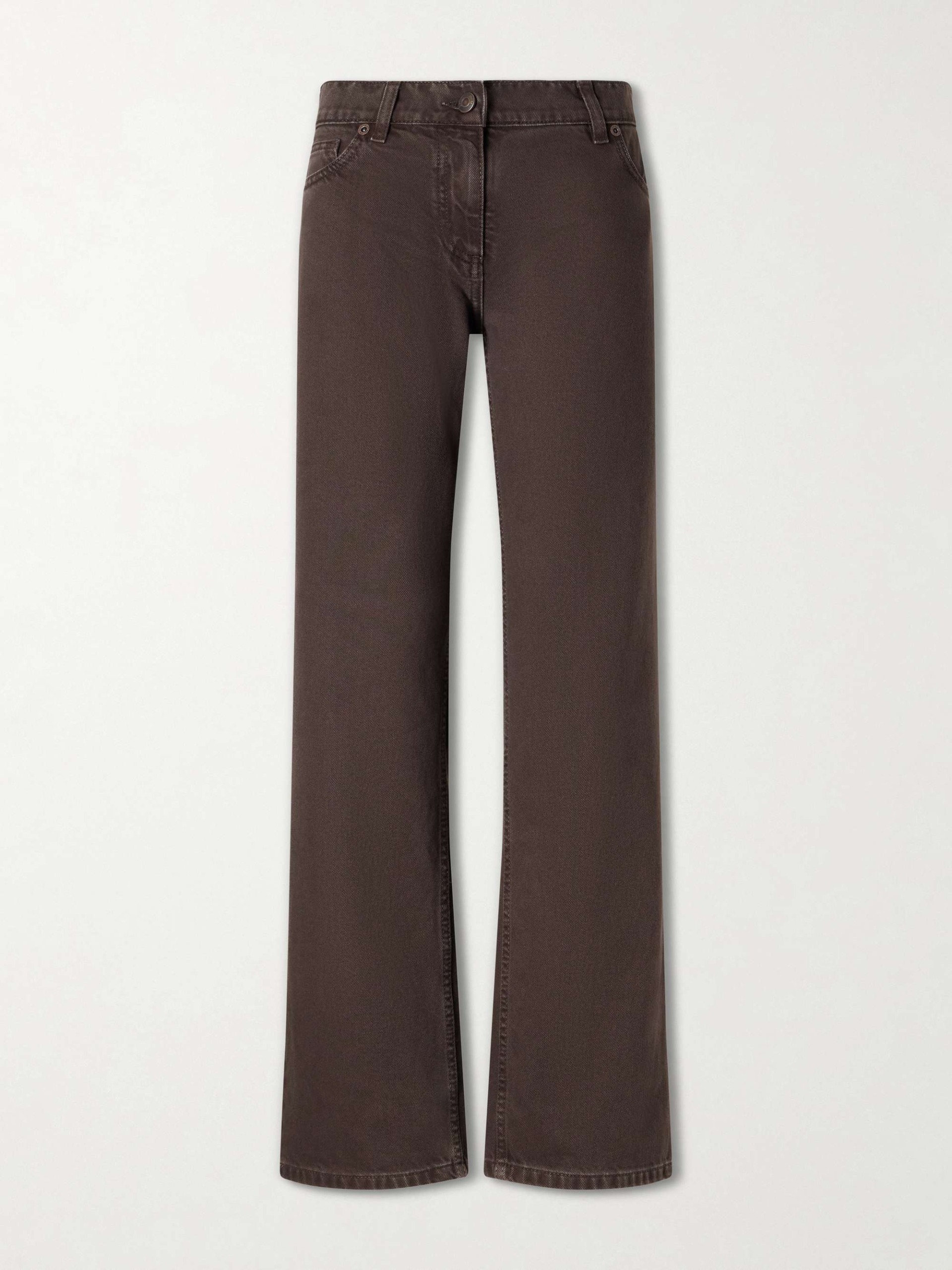 Mid-Rise Straight-Leg Jeans