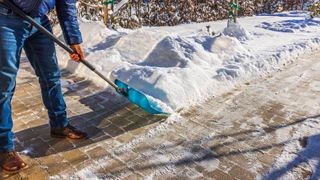 Person shovelling snow 