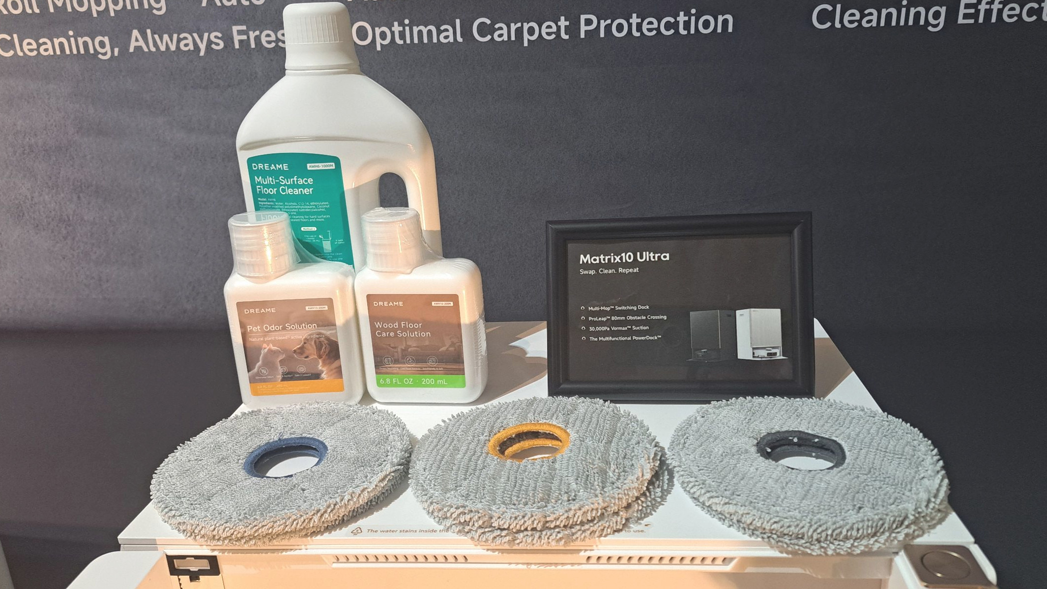 Dreame Matrix Ultra mop pads and solutions
