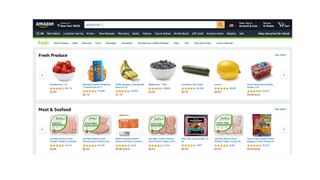 Amazon Fresh review: Image shows produce available on the website.