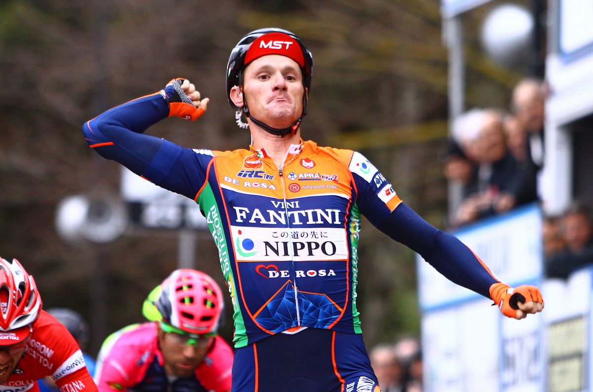 Grega Bole (Nippo Vini Fantini) celebrates victory