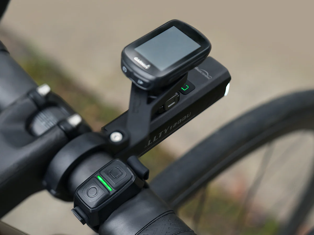 Magicshine ALLTY 1200 front light mounted on handlebar