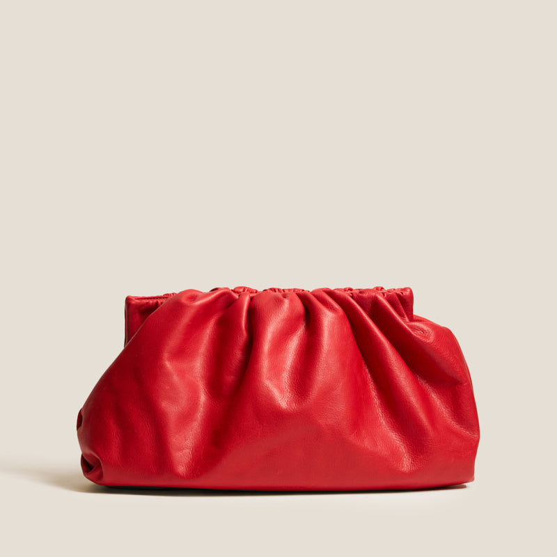 New Mochi Clutch - Heritage "broken-In" Leather Red