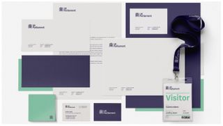 The UK Parliament branding on physical assets such as letters, business cards and lanyards