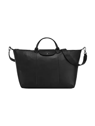 Large Le Pliage Leather Travel Bag