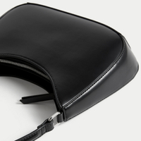 Faux Leather Underarm Bag in Black, £25 | M&amp;S