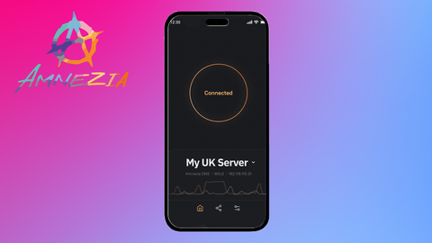 Amnezia VPN running on a mobile device