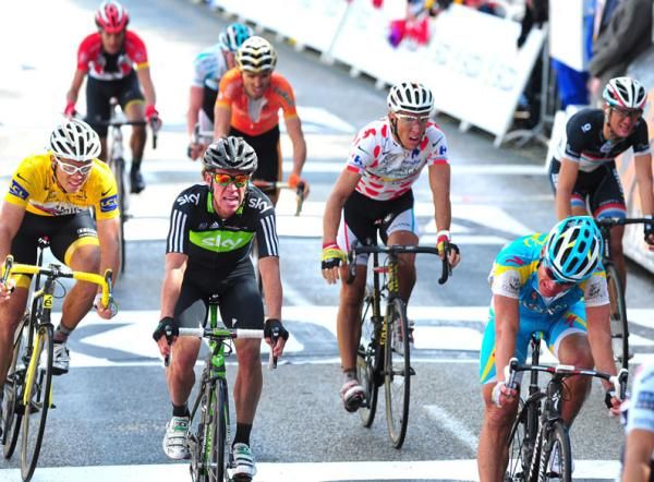 Philippe Gilbert (centre) had to settle for 5th place.