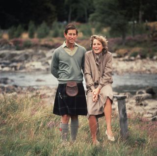 Prince Charles and Princess Diana at Balmoral